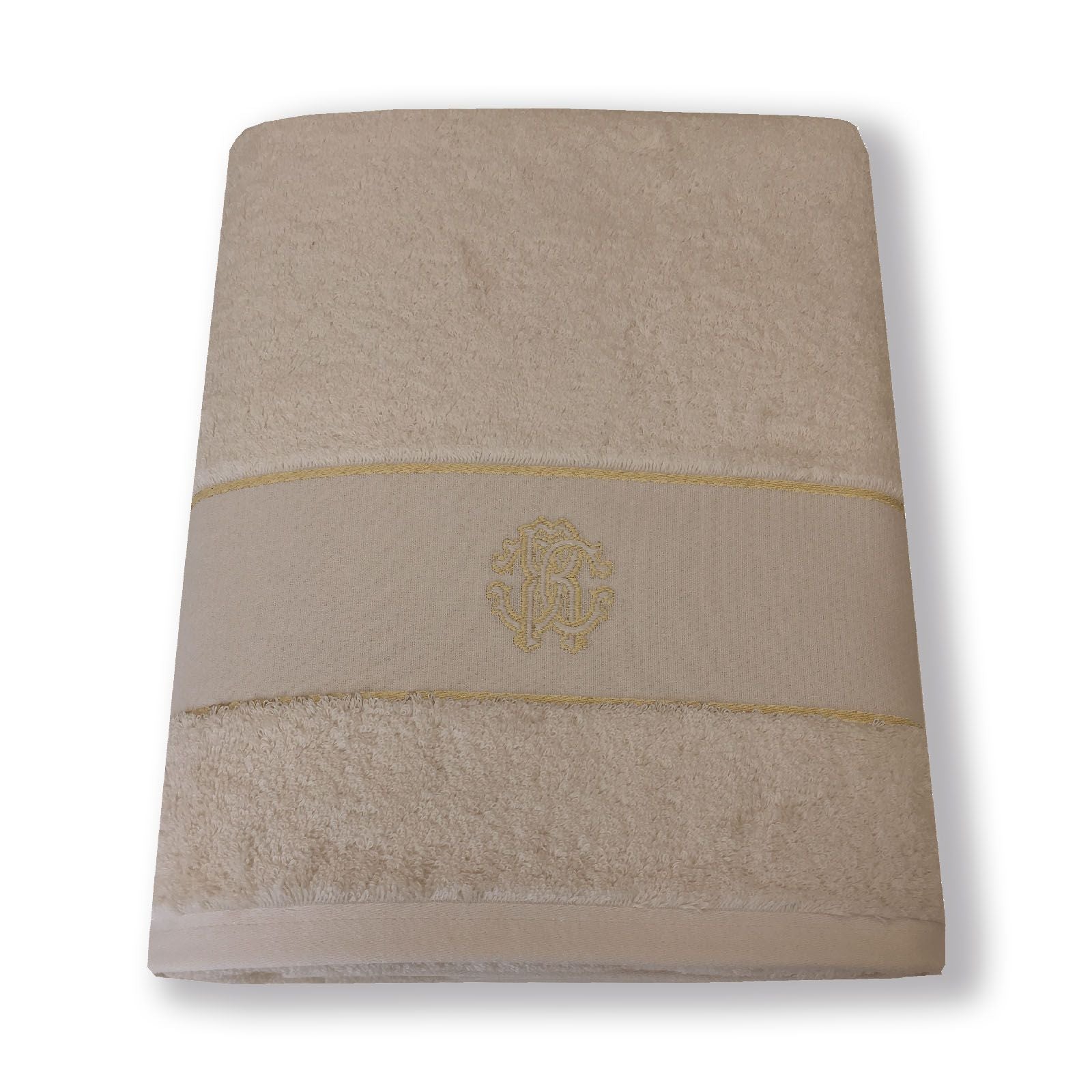 Set 1 + 1 GOLD NEW SET Towel and Guest ROBERTO CAVALLI