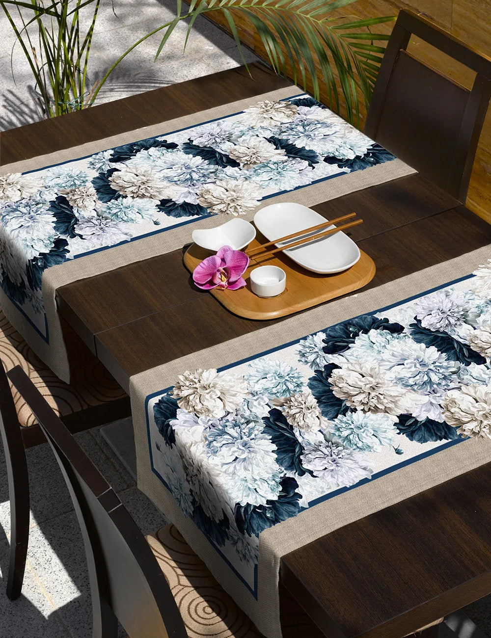 TESSITURA RANDI digital print tablecloth 100% AMARANTA cotton