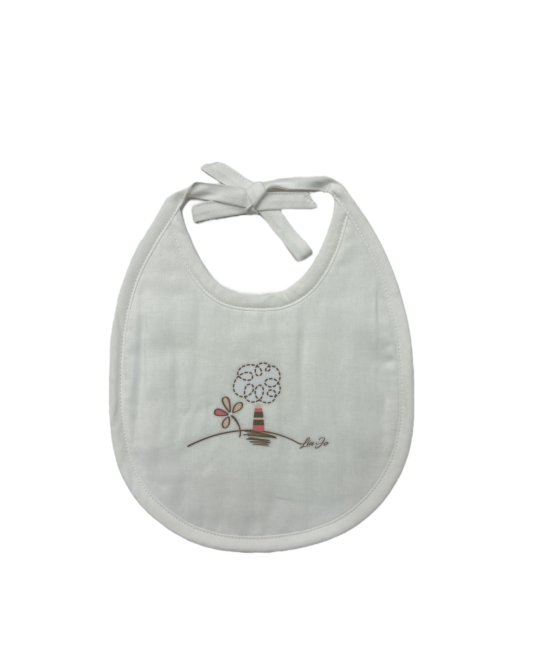 Classic colored bib embroidered in cotton