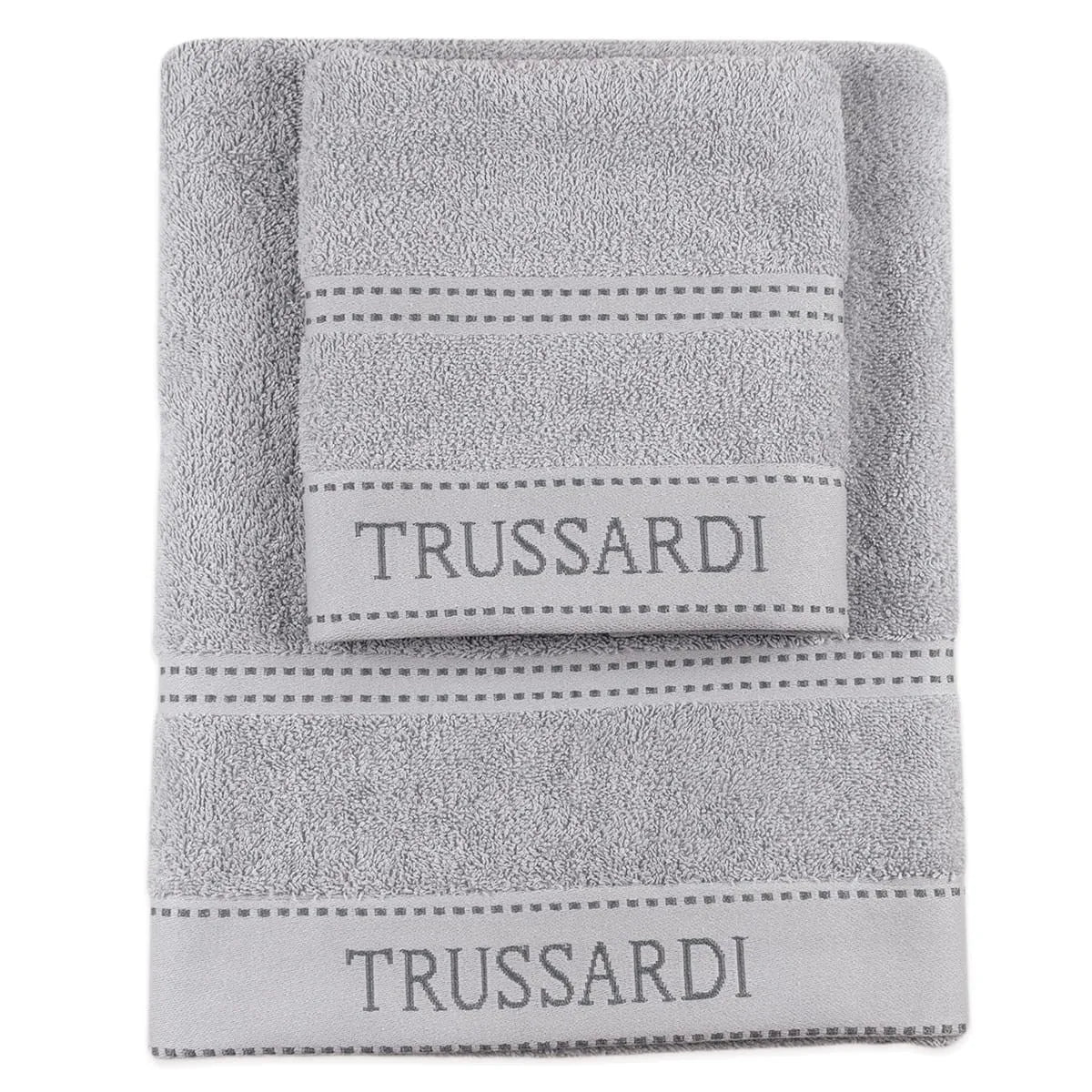 Set 1+1 Ribbon Asciugamano e Ospite Trussardi