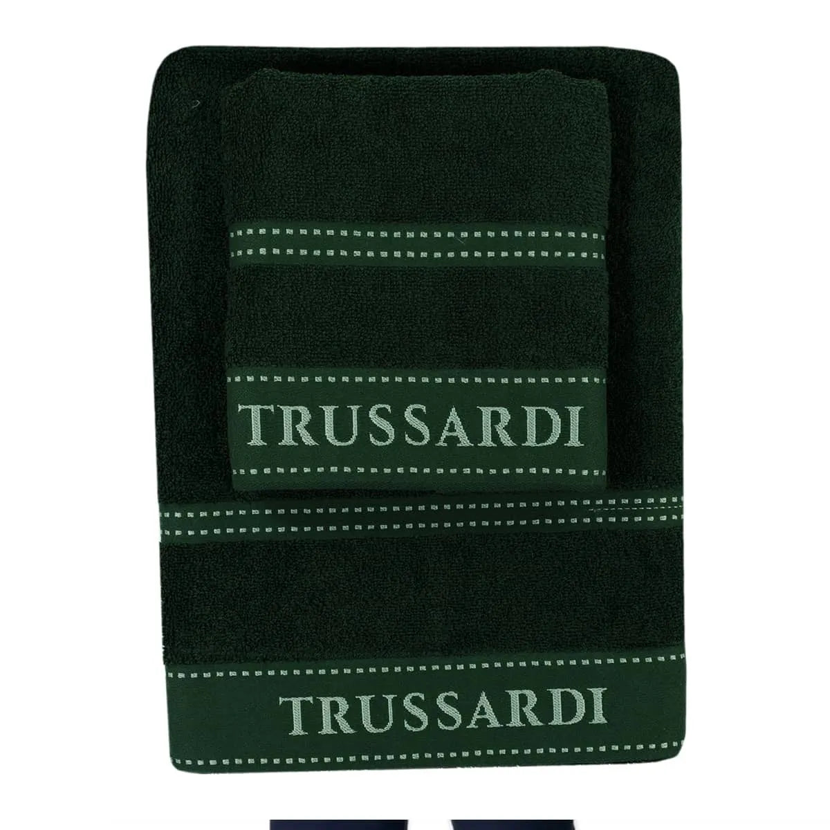 Set 1+1 Ribbon Asciugamano e Ospite Trussardi