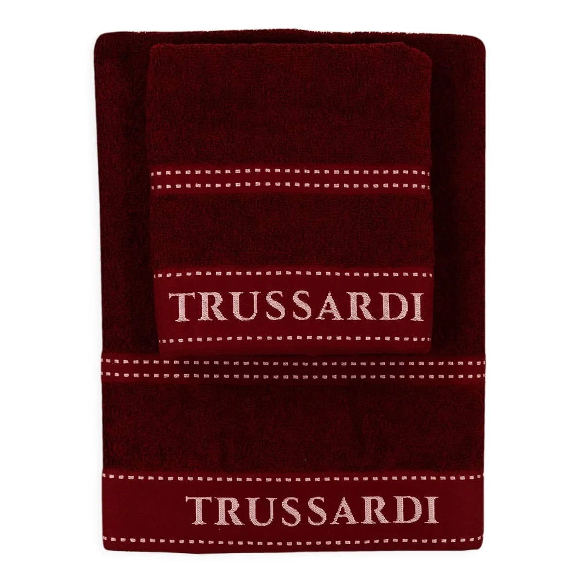 Set 1+1 Ribbon Asciugamano e Ospite Trussardi