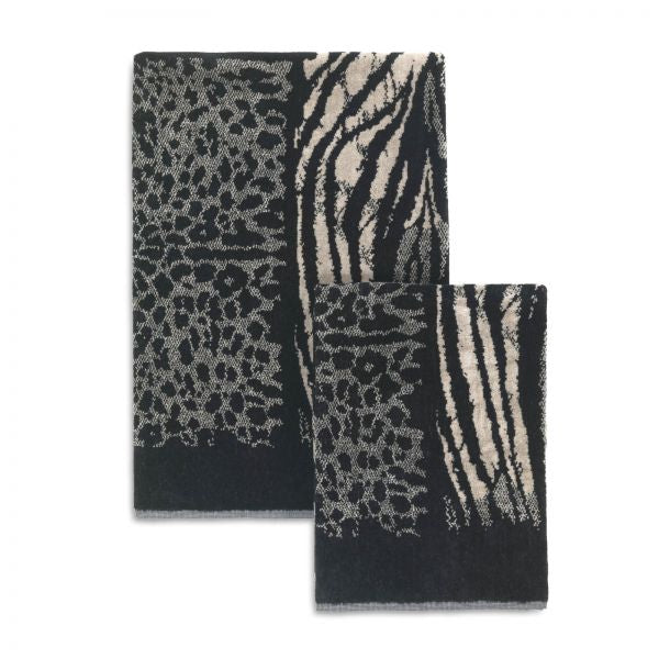 Roberto Cavalli African zebra Towel and Guest Towel Set in Terry