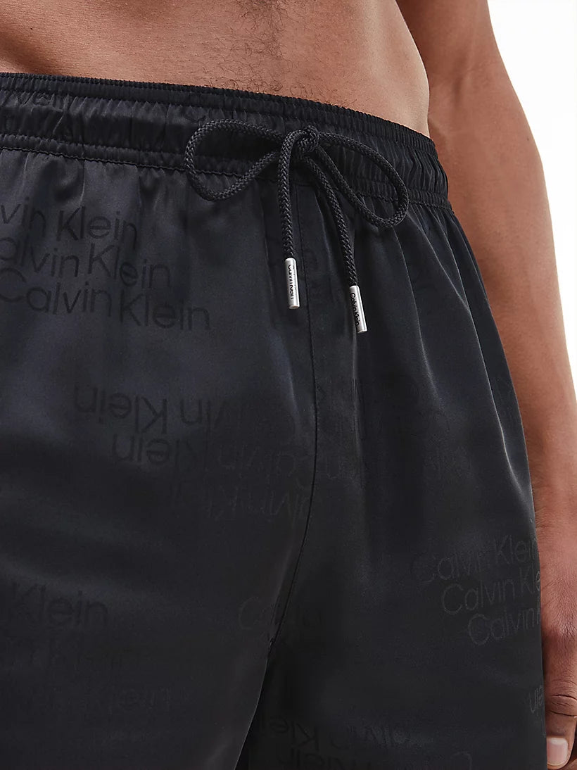 Medium Drawstring Swim Shorts - Tonal Logo 