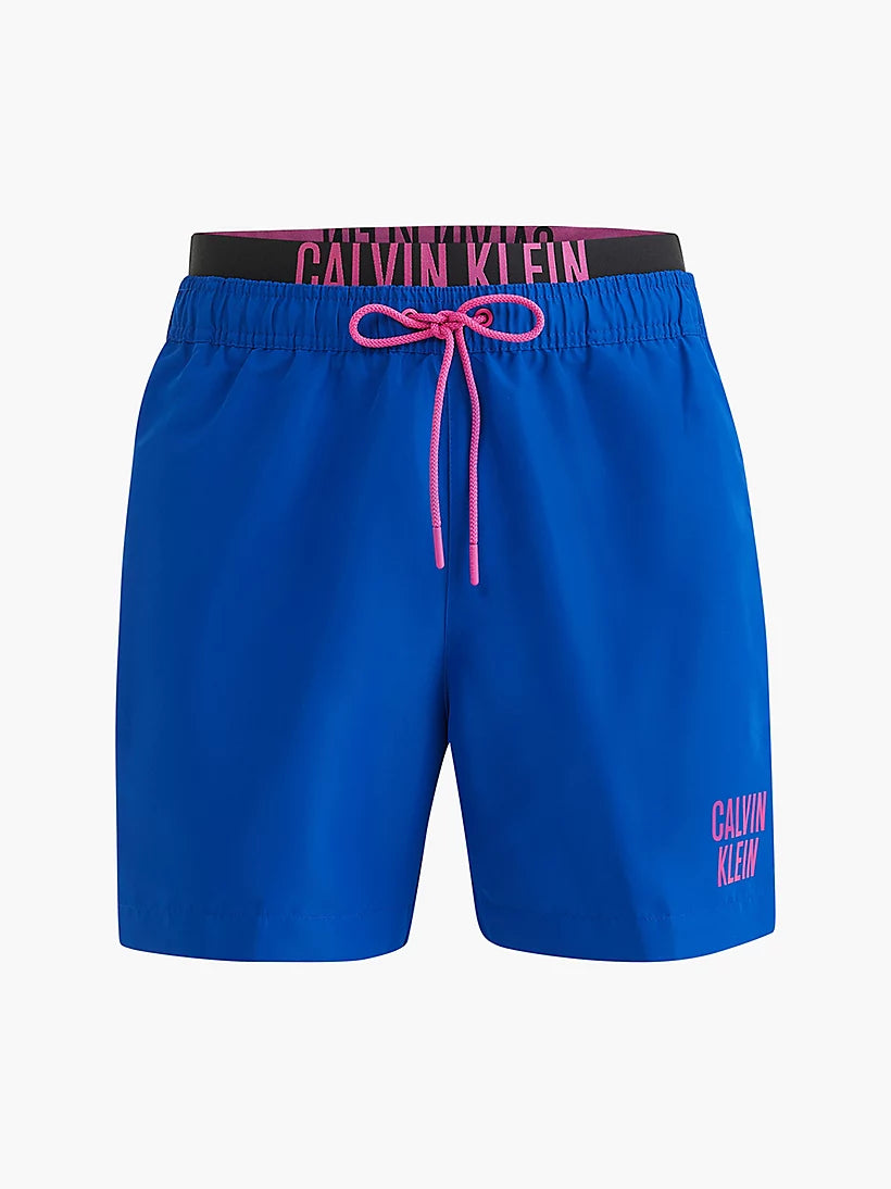 Short Swim Shorts With Double Waistband - Intense Power