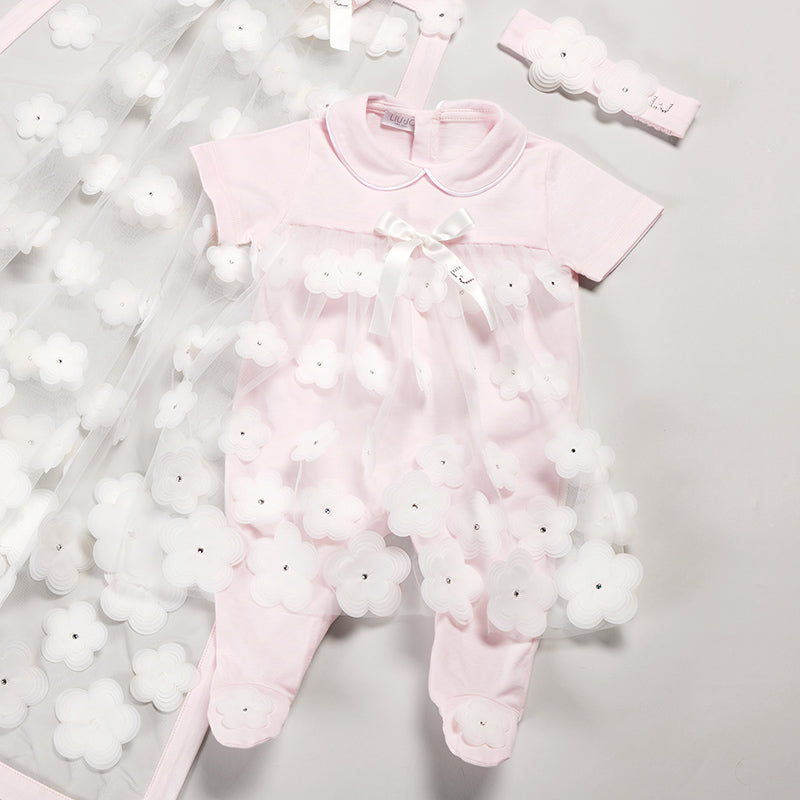 BABY JUMPSUIT DEGRADE FLOWER SERIES - CEREMONY